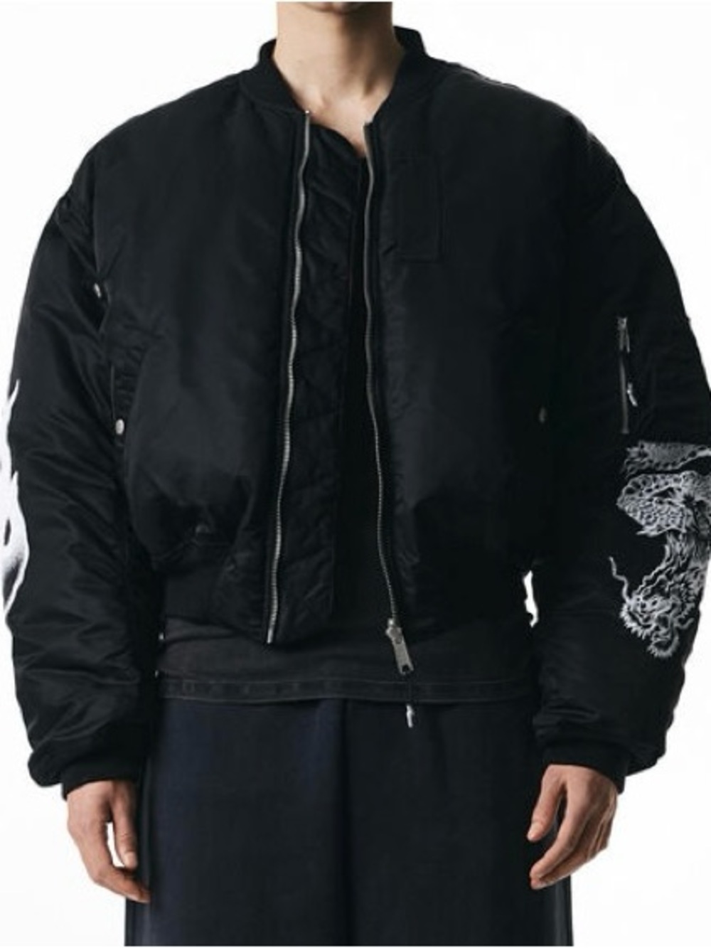 H&M Heron Preston H2 Black Orange Reversible Bomber Jacket Unisex Size Large NWT - Picture 11 of 16